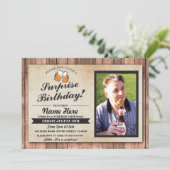 写真の驚きの誕生会はビール招待を元気づけます 招待状 (スタンド正面)