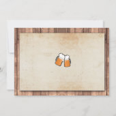 写真の驚きの誕生会はビール招待を元気づけます 招待状 (裏面)