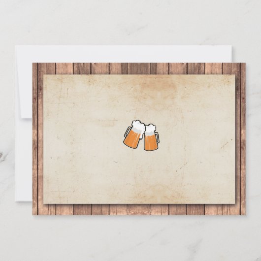 写真の驚きの誕生会はビール招待を元気づけます 招待状 (裏面)