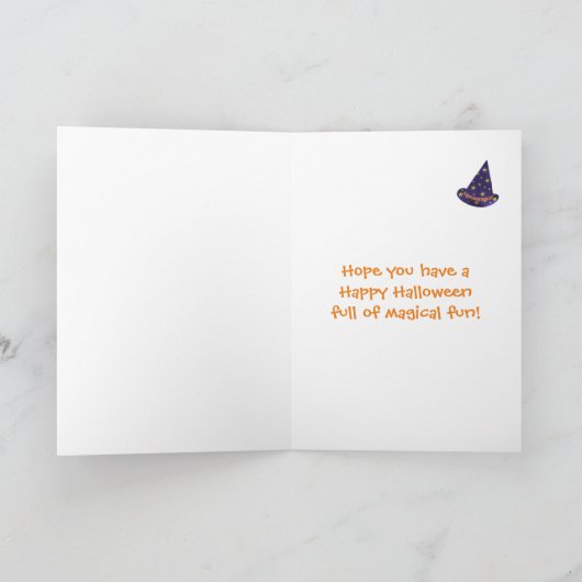 写真の魔法使いの一見のハッピーハローウィンカードを加えて下さい カード (内部)