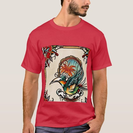 写真の鳥が私のTシャツに出来る Tシャツ (正面)