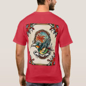 写真の鳥が私のTシャツに出来る Tシャツ (裏面)