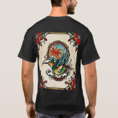 写真の鳥が私のTシャツに出来る Tシャツ (裏面)