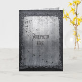 写真の黒いゴシック様式の枠を追加 カード (黄色い花)
