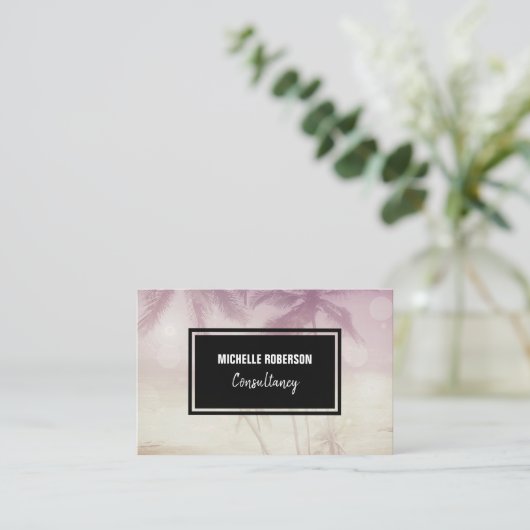 写真の黒いモノグラム 名刺 (スタンド正面)