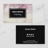 写真の黒いモノグラム 名刺 (正面/裏面)