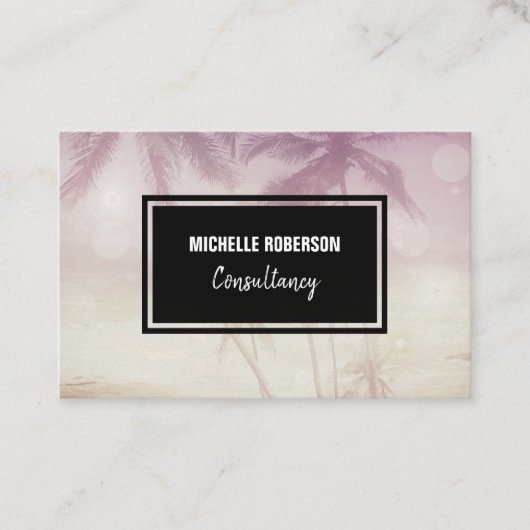 写真の黒いモノグラム 名刺 (正面)