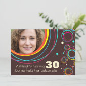 写真の30歳ファンキーの誕生日招待状を追加 招待状 (スタンド正面)