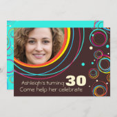 写真の30歳ファンキーの誕生日招待状を追加 招待状 (正面/裏面)