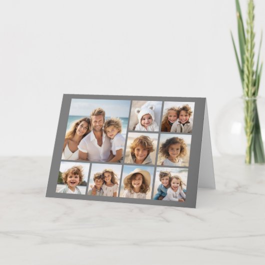 写真の9枚またはお気に入りのこのグリッドを追加 カード (正面)