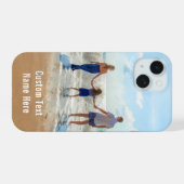 写真のiPhoneケースとカスタム文字名 iPhone 15ケース (裏面横)