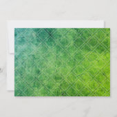 写真のMed Green Parchment結婚の日付を変更する セーブザデート (裏面)