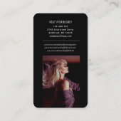 写真のqrコードをスキャン可能なバーコモダンードダストピンク 名刺 (裏面)