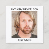 写真のQR写真またはロゴの名刺 スクエア名刺 (裏面)