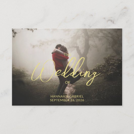 写真のQR結婚コードの追加 エンクロージャーカード (正面)