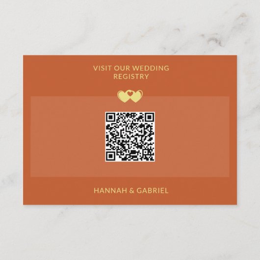 写真のQR結婚コードの追加 エンクロージャーカード (裏面)