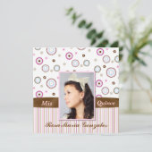 写真のQuinceañeraの招待状 招待状 (スタンド正面)