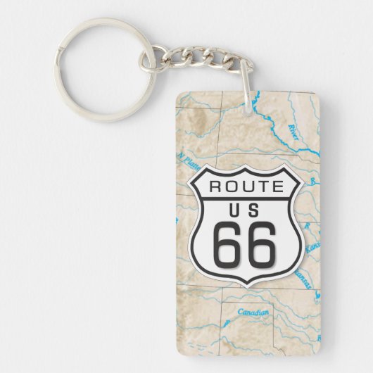 写真のRt 66アクリルキーチェーンを追加する キーホルダー (正面)