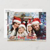 写真のSnowyの完全な前部クリスマス ポストカード (正面/裏面)