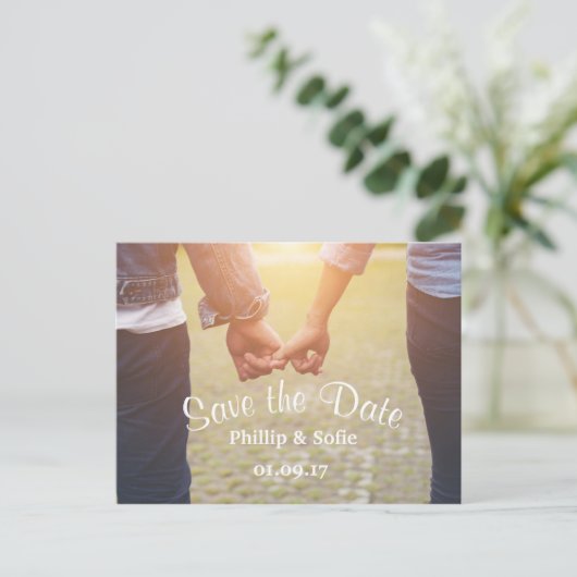 写真はがき素朴を保存 – 手を持つ 案内ポストカード (スタンド正面)