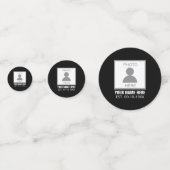 写真はこちら名前と年齢 コンフェッティ (裏面)