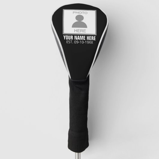 写真はこちら名前と年齢 ゴルフヘッドカバー (正面)