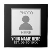 写真はこちら名前と年齢 タイル (正面)