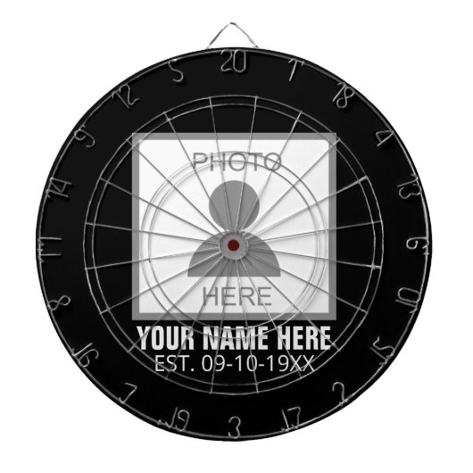 写真はこちら名前と年齢 ダーツボード (正面)