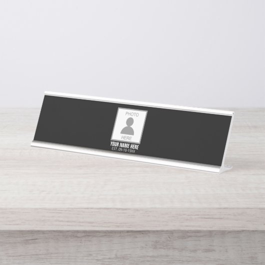 写真はこちら名前と年齢 デスクネームプレート (正面)