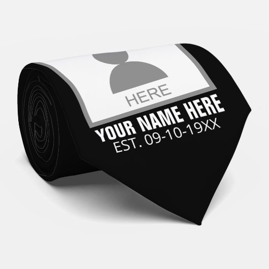 写真はこちら名前と年齢 ネクタイ (ロール)