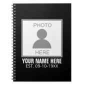 写真はこちら名前と年齢 ノートブック (正面)