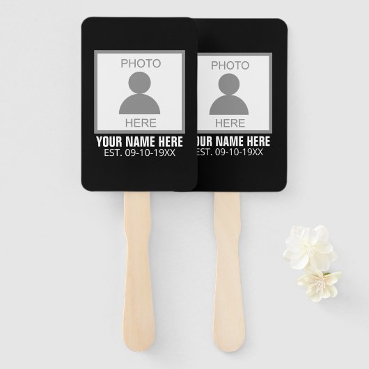 写真はこちら名前と年齢 ハンドファン (正面&裏面)