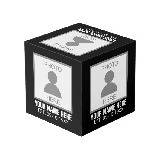 写真はこちら名前と年齢 フォトキューブ (裏面アングル)