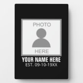 写真はこちら名前と年齢 フォトプラーク (正面)