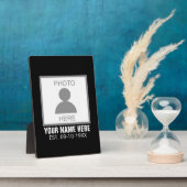 写真はこちら名前と年齢 フォトプラーク (側面)