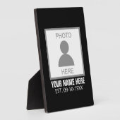 写真はこちら名前と年齢 フォトプラーク (側面)