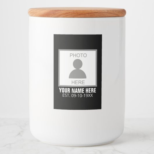 写真はこちら名前と年齢 フードラベル (正面)