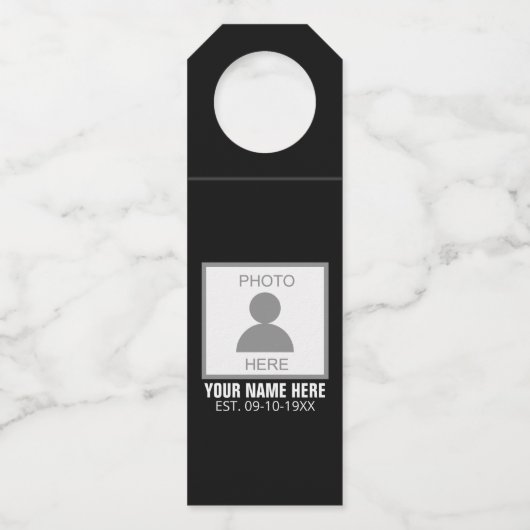 写真はこちら名前と年齢 ボトルネックタグ (正面)