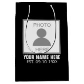 写真はこちら名前と年齢 ミディアムペーパーバッグ (正面)