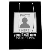 写真はこちら名前と年齢 ミディアムペーパーバッグ (裏面)