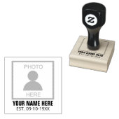 写真はこちら名前と年齢 ラバースタンプ (押印)