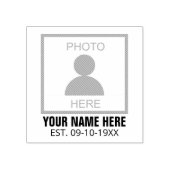 写真はこちら名前と年齢 ラバースタンプ (インプリント)