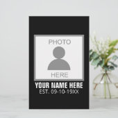 写真はこちら名前と年齢 便箋 (スタンド正面)