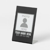 写真はこちら名前と年齢 台座サイン (正面)