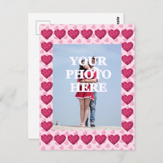 写真はこちら額縁ハート ポストカード (正面/裏面)