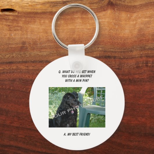 写真はこちら!マイフレンド最高のウィペットのミックス キーホルダー (正面)