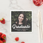 写真はっきりしたの卒業スクリプト スタンダードカクテルナプキン (インサイチュ)