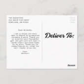 写真はっきりしたの卒業式 ポストカード (裏面)