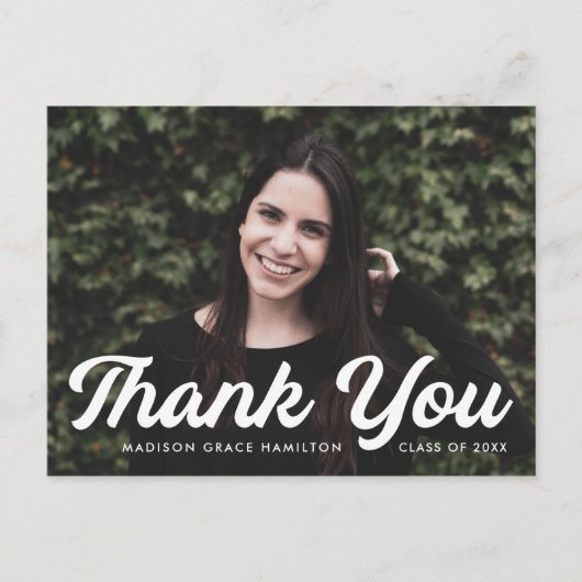 写真はっきりしたの卒業式 ポストカード (正面)