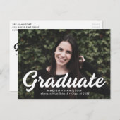 写真はっきりしたの卒業記念パーティー インビテーションポストカード (正面/裏面)